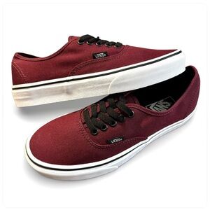 VANS Classic Maroon Burgundy Canvas Low Top Skate Shoes Size Womens 8.5 Mens 7